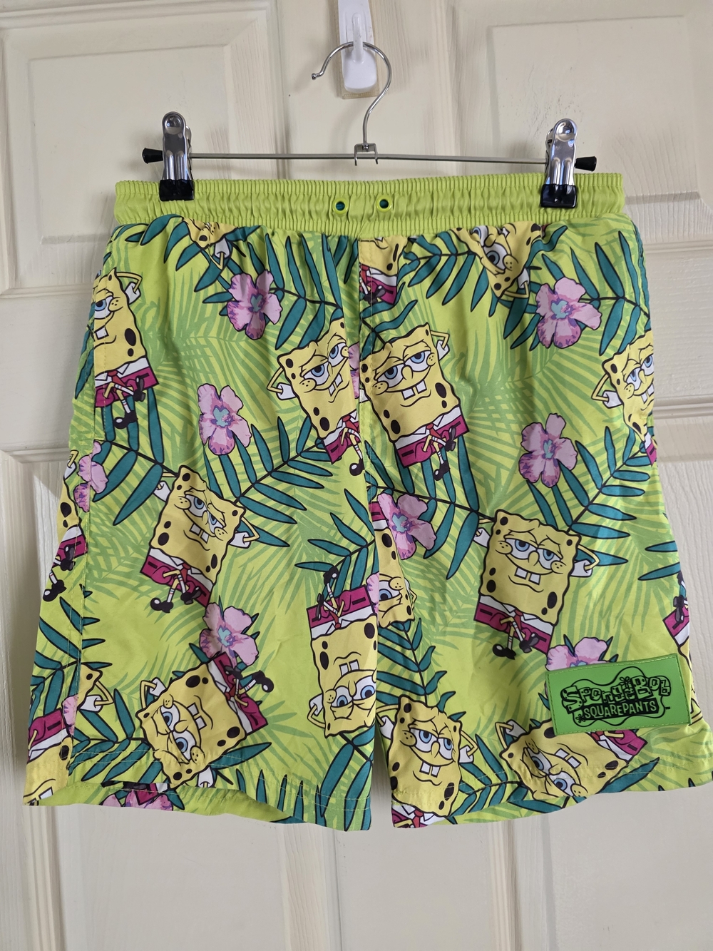 SpongeBob SquarePants Neon Lime Tropical Board Shorts